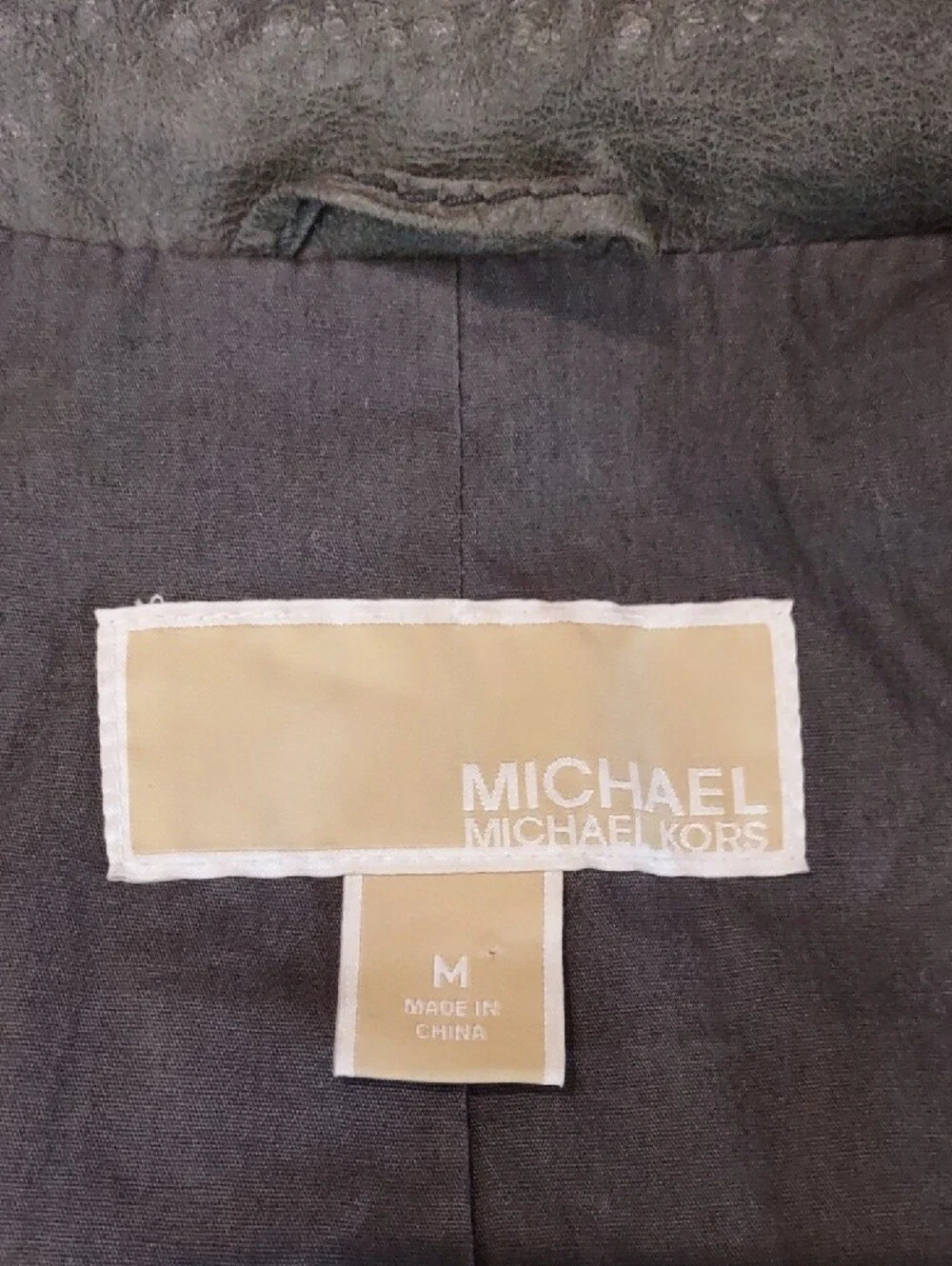 Michael Kors Distressed Leather Moto Jacket